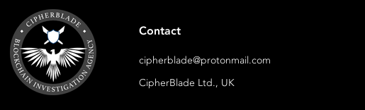 CipherBlade using free email address despite claiming professional status