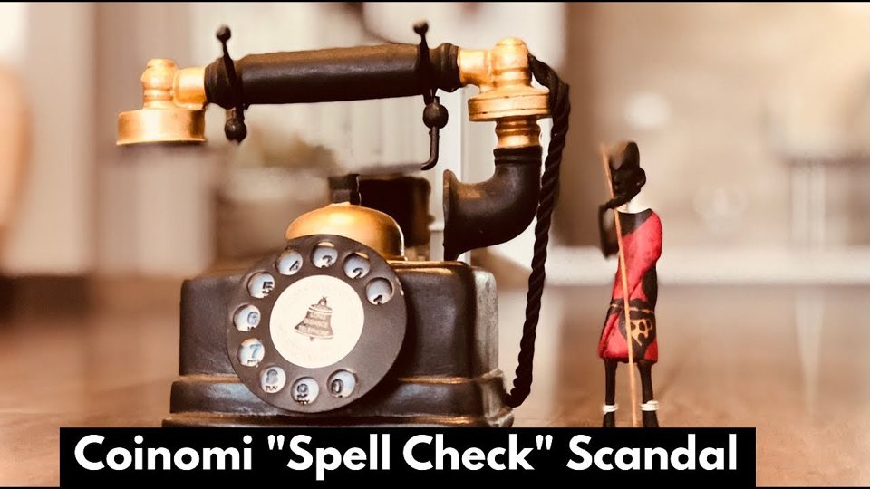 Thumbnail of the video response to Coinomi's spell check scandal